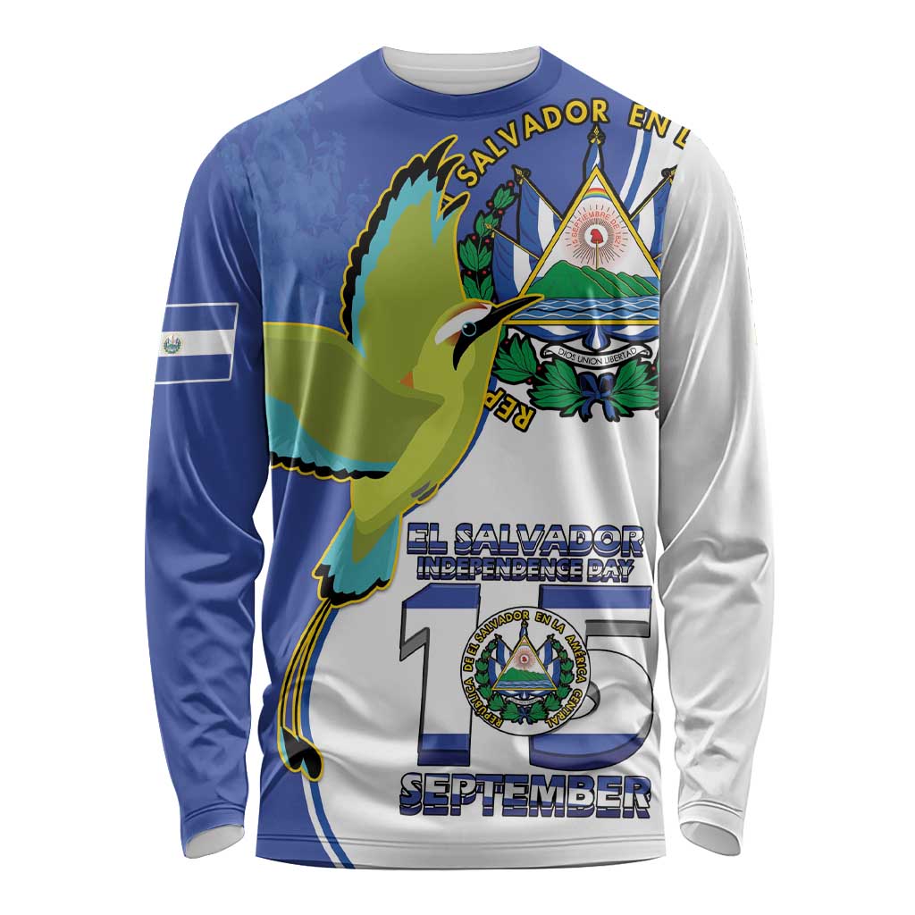El Salvador Independence Day Long Sleeve Shirt Dios Union Libertad - Wonder Print Shop