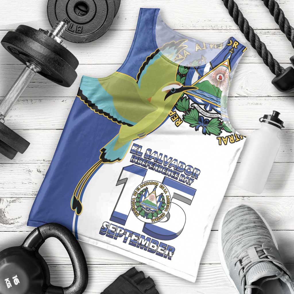 El Salvador Independence Day Men Tank Top Dios Union Libertad - Wonder Print Shop