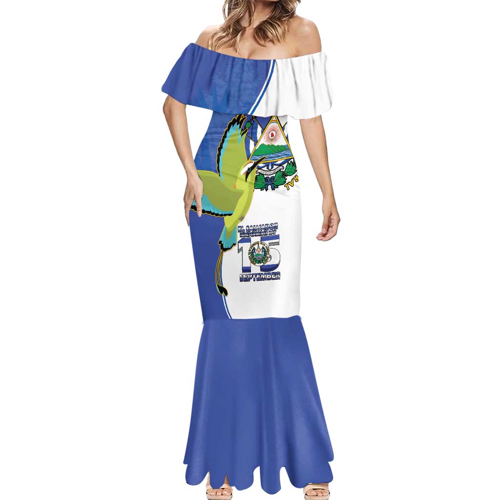 El Salvador Independence Day Mermaid Dress Dios Union Libertad - Wonder Print Shop