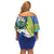 El Salvador Independence Day Off Shoulder Short Dress Dios Union Libertad - Wonder Print Shop