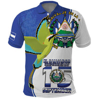 El Salvador Independence Day Polo Shirt Dios Union Libertad - Wonder Print Shop