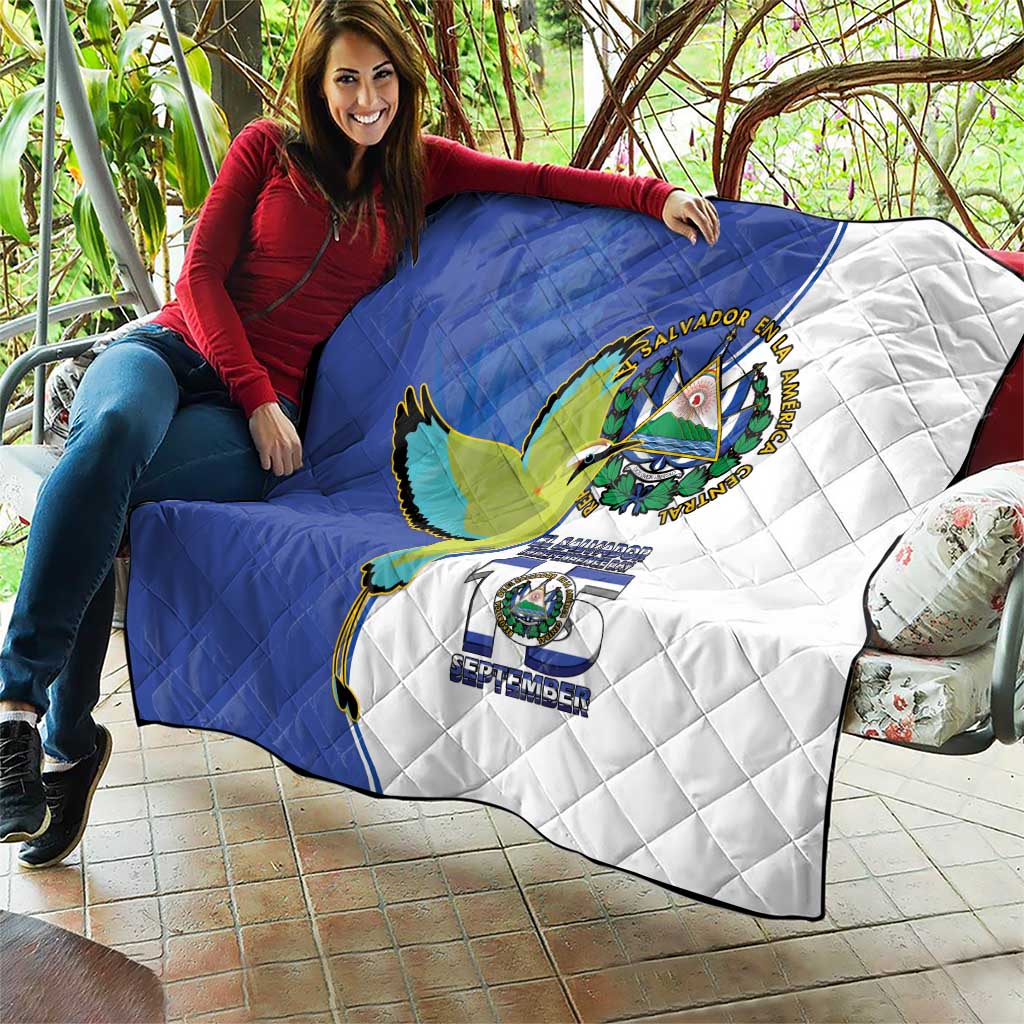 El Salvador Independence Day Quilt Dios Union Libertad - Wonder Print Shop