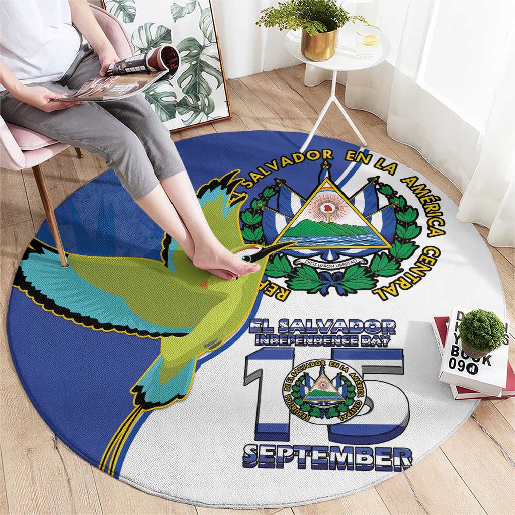 El Salvador Independence Day Round Carpet Dios Union Libertad - Wonder Print Shop