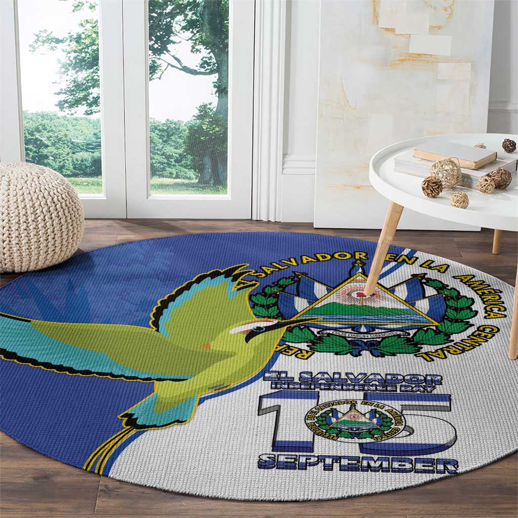 El Salvador Independence Day Round Carpet Dios Union Libertad - Wonder Print Shop