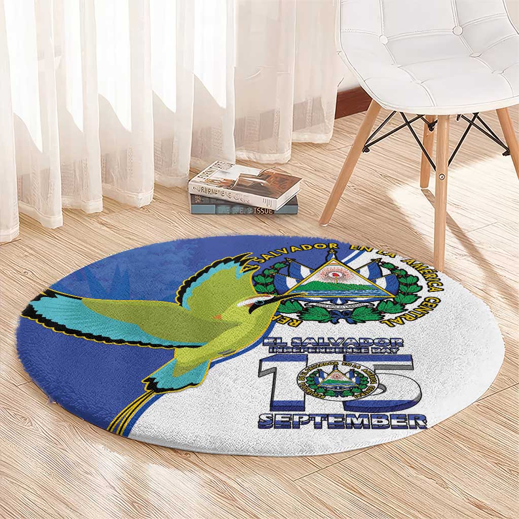 El Salvador Independence Day Round Carpet Dios Union Libertad - Wonder Print Shop