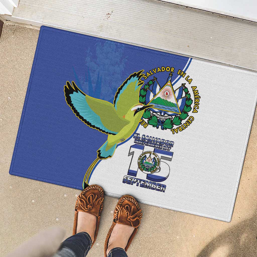 El Salvador Independence Day Rubber Doormat Dios Union Libertad - Wonder Print Shop