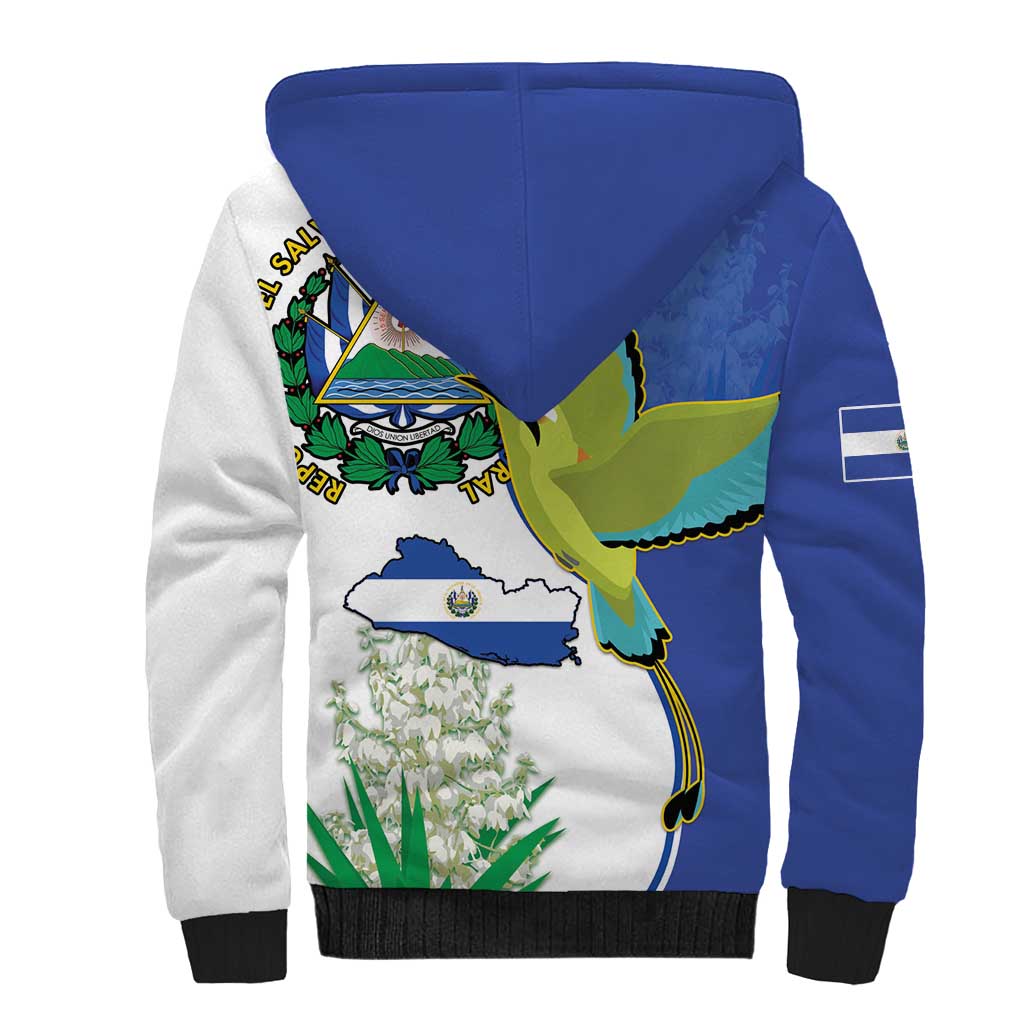 El Salvador Independence Day Sherpa Hoodie Dios Union Libertad - Wonder Print Shop