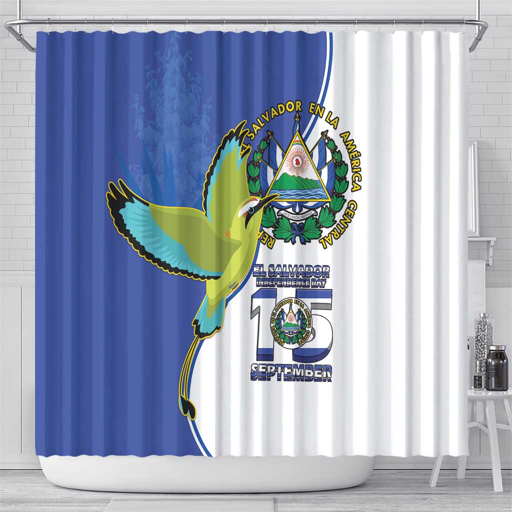 El Salvador Independence Day Shower Curtain Dios Union Libertad - Wonder Print Shop