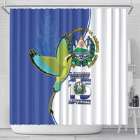 El Salvador Independence Day Shower Curtain Dios Union Libertad - Wonder Print Shop
