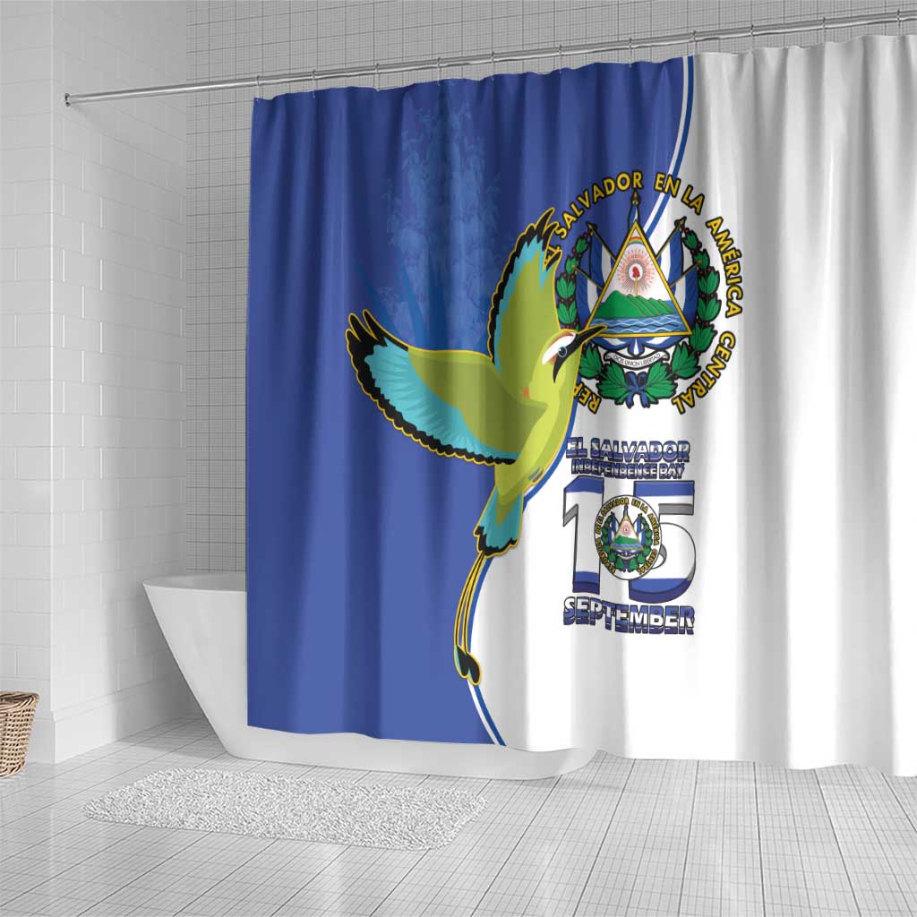 El Salvador Independence Day Shower Curtain Dios Union Libertad - Wonder Print Shop