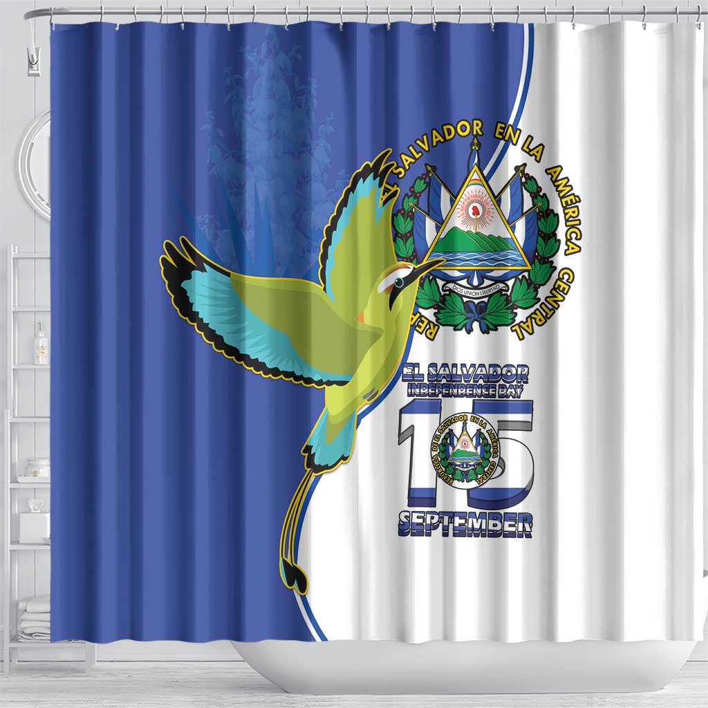 El Salvador Independence Day Shower Curtain Dios Union Libertad - Wonder Print Shop