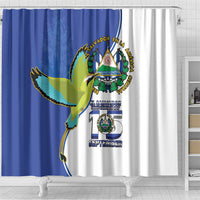 El Salvador Independence Day Shower Curtain Dios Union Libertad - Wonder Print Shop