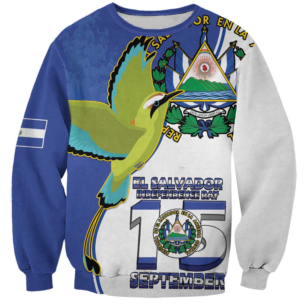 El Salvador Independence Day Sweatshirt Dios Union Libertad - Wonder Print Shop