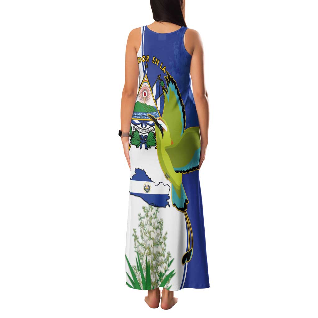 El Salvador Independence Day Tank Maxi Dress Dios Union Libertad - Wonder Print Shop