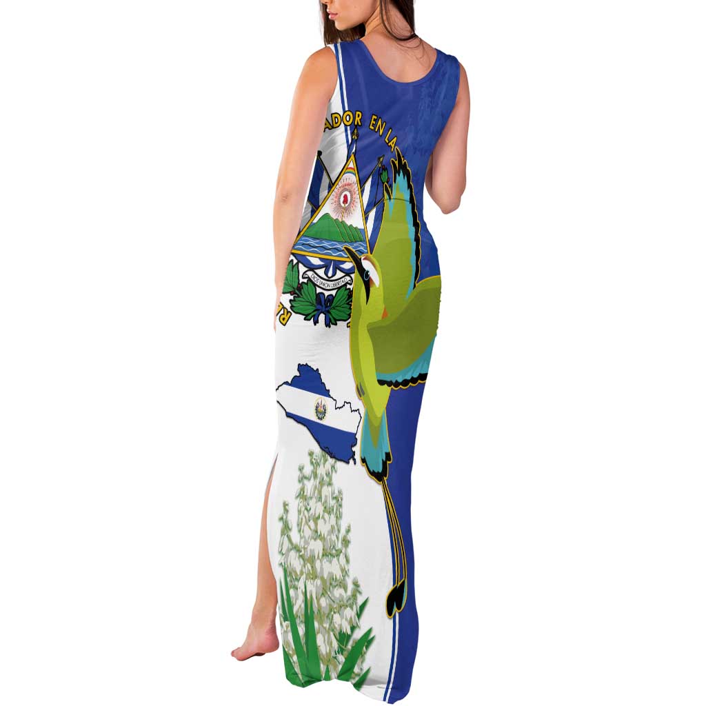 El Salvador Independence Day Tank Maxi Dress Dios Union Libertad - Wonder Print Shop