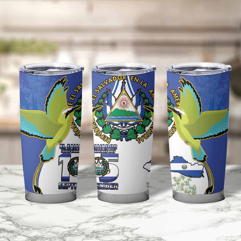 El Salvador Independence Day Tumbler Cup Dios Union Libertad - Wonder Print Shop