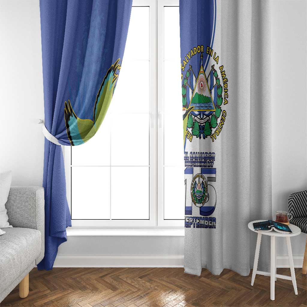 El Salvador Independence Day Window Curtain Dios Union Libertad - Wonder Print Shop