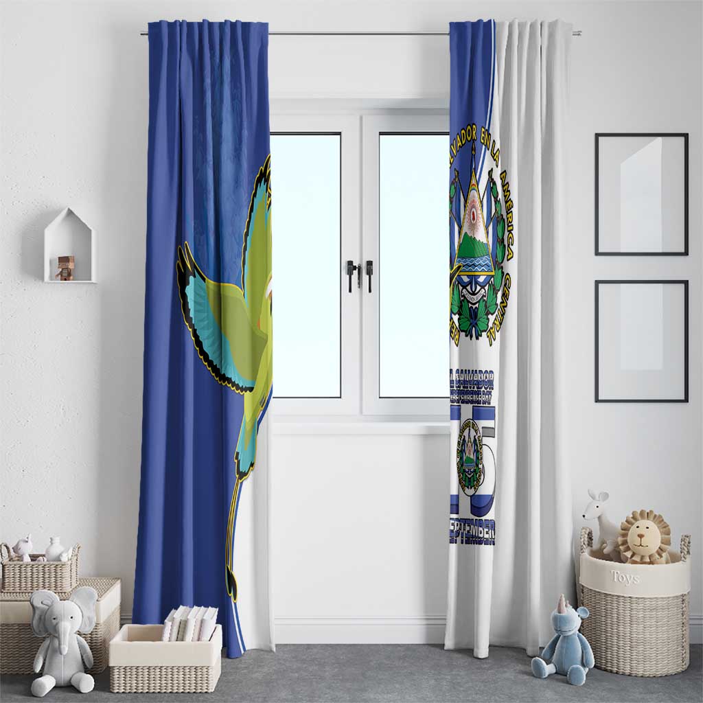 El Salvador Independence Day Window Curtain Dios Union Libertad - Wonder Print Shop