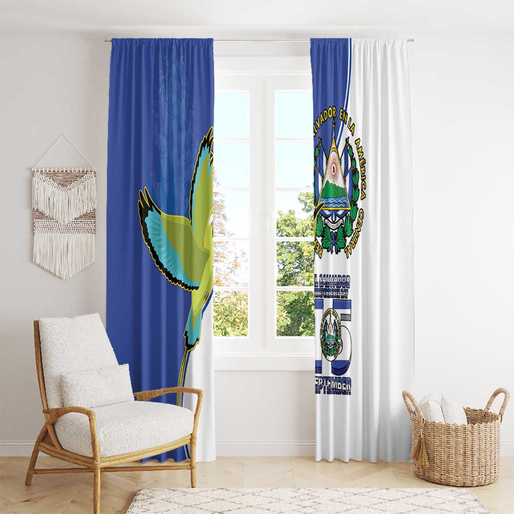 El Salvador Independence Day Window Curtain Dios Union Libertad - Wonder Print Shop