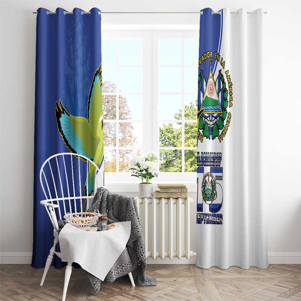 El Salvador Independence Day Window Curtain Dios Union Libertad - Wonder Print Shop