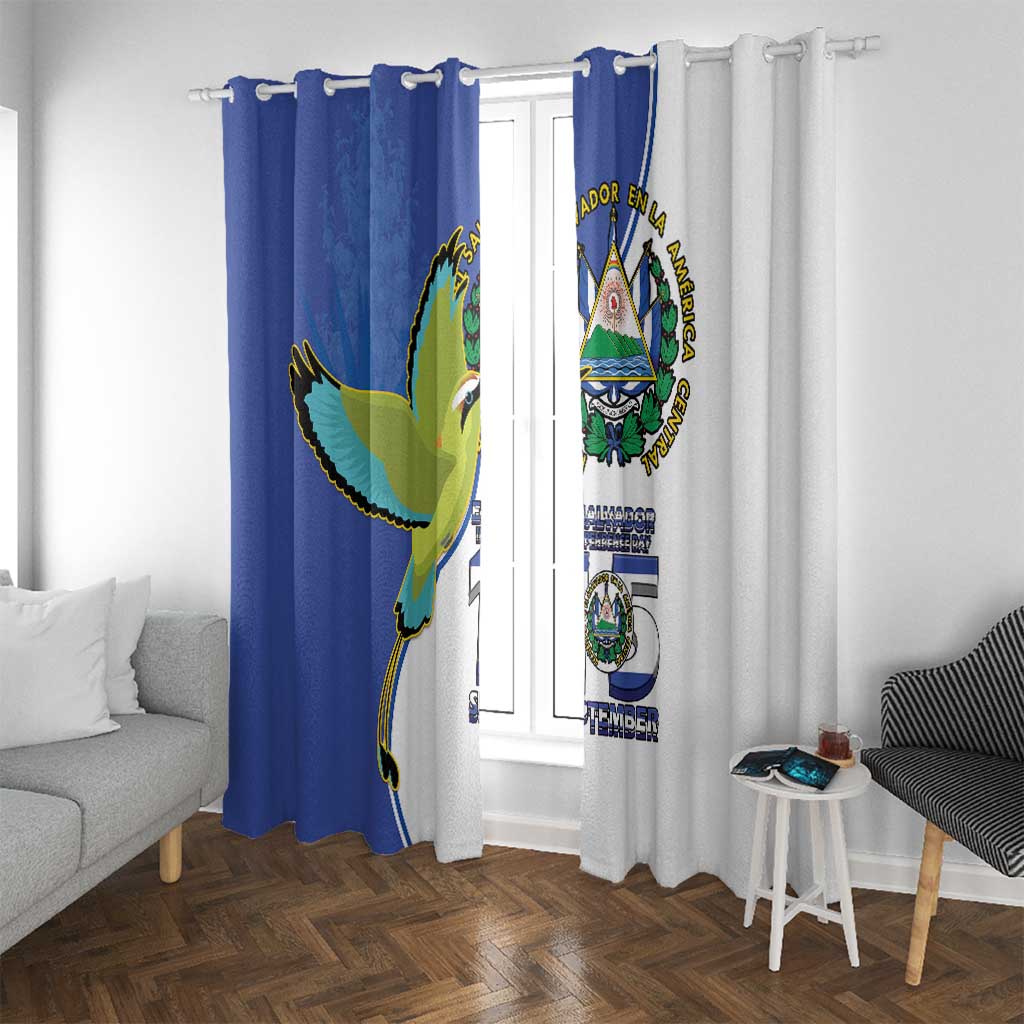 El Salvador Independence Day Window Curtain Dios Union Libertad - Wonder Print Shop