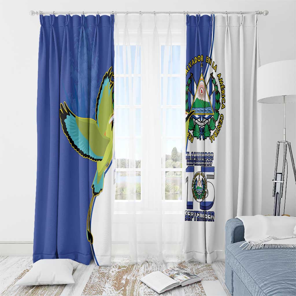 El Salvador Independence Day Window Curtain Dios Union Libertad - Wonder Print Shop