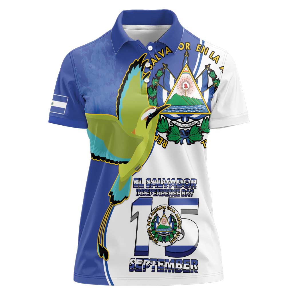 El Salvador Independence Day Women Polo Shirt Dios Union Libertad - Wonder Print Shop