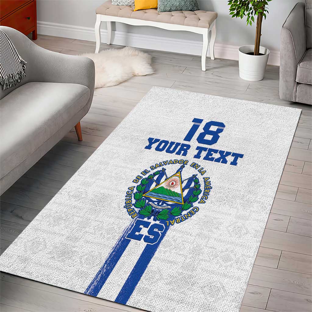 Custom El Salvador Football Area Rug La Selecta Sporty Style - Wonder Print Shop