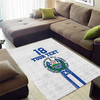 Custom El Salvador Football Area Rug La Selecta Sporty Style - Wonder Print Shop