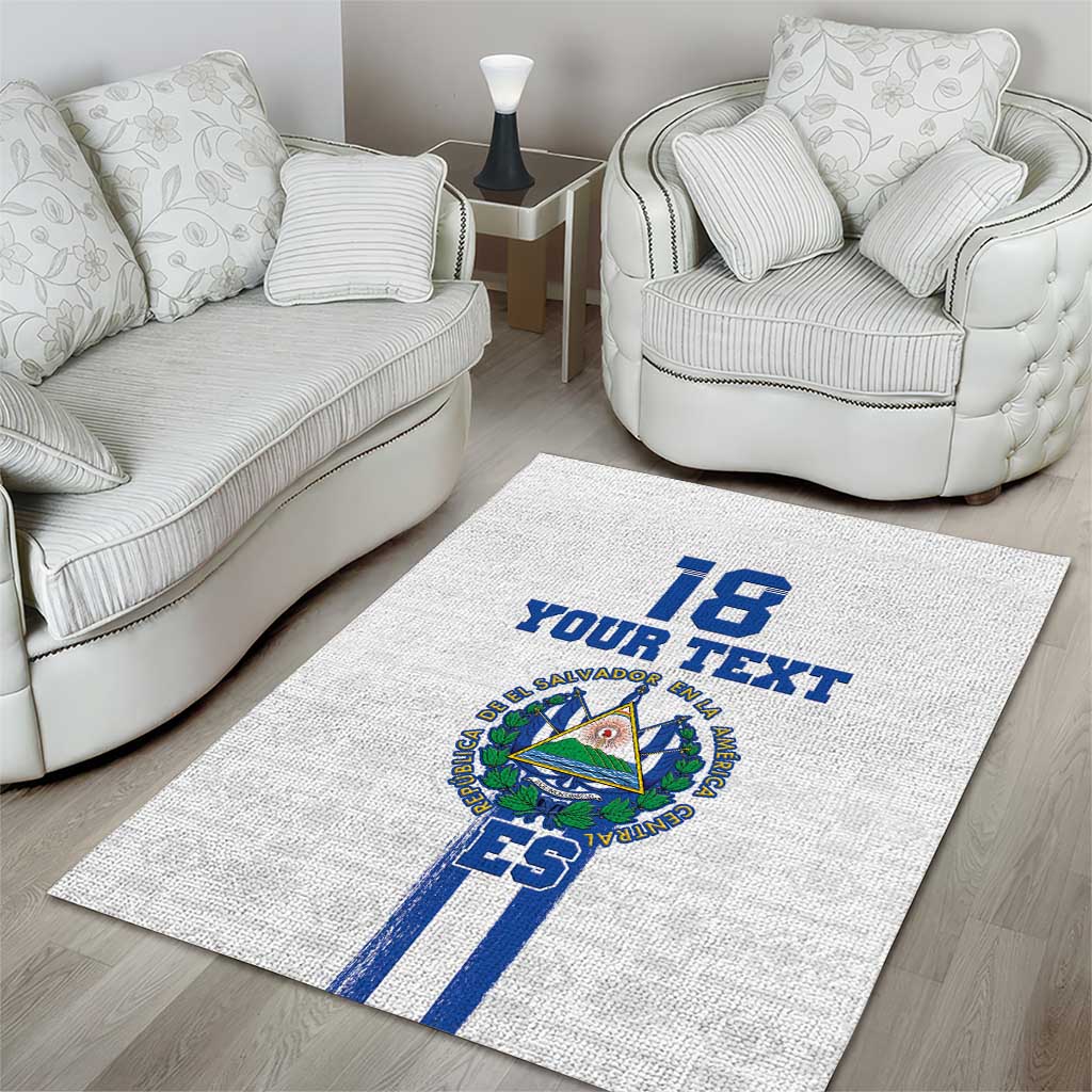 Custom El Salvador Football Area Rug La Selecta Sporty Style - Wonder Print Shop