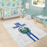 Custom El Salvador Football Area Rug La Selecta Sporty Style - Wonder Print Shop