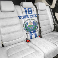 Custom El Salvador Football Back Car Seat Cover La Selecta Sporty Style - Wonder Print Shop