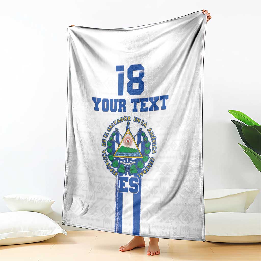 Custom El Salvador Football Blanket La Selecta Sporty Style - Wonder Print Shop