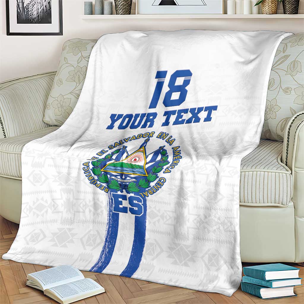 Custom El Salvador Football Blanket La Selecta Sporty Style - Wonder Print Shop