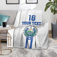 Custom El Salvador Football Blanket La Selecta Sporty Style - Wonder Print Shop