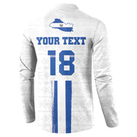 Custom El Salvador Football Button Sweatshirt La Selecta Sporty Style - Wonder Print Shop
