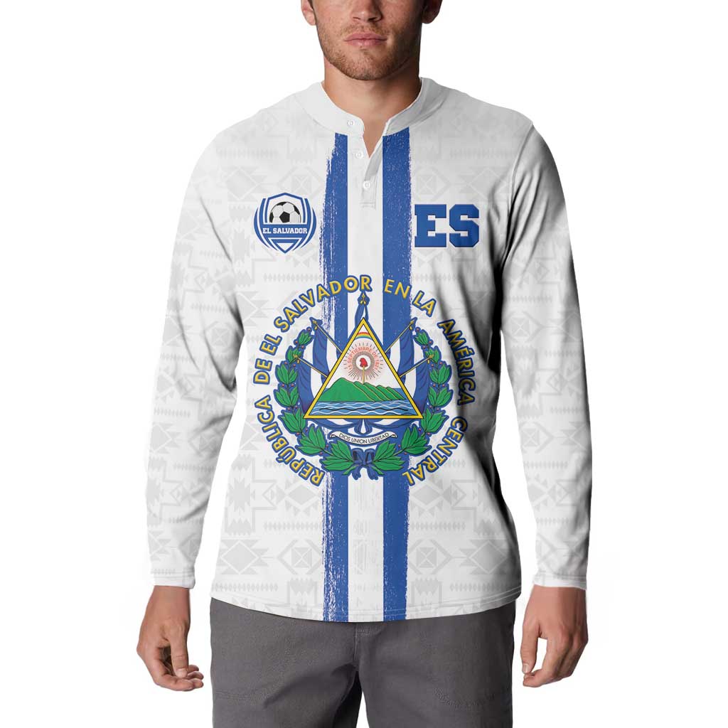 Custom El Salvador Football Button Sweatshirt La Selecta Sporty Style - Wonder Print Shop