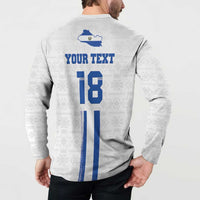 Custom El Salvador Football Button Sweatshirt La Selecta Sporty Style - Wonder Print Shop