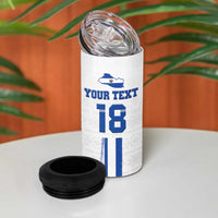 Custom El Salvador Football 4 in 1 Can Cooler Tumbler La Selecta Sporty Style - Wonder Print Shop
