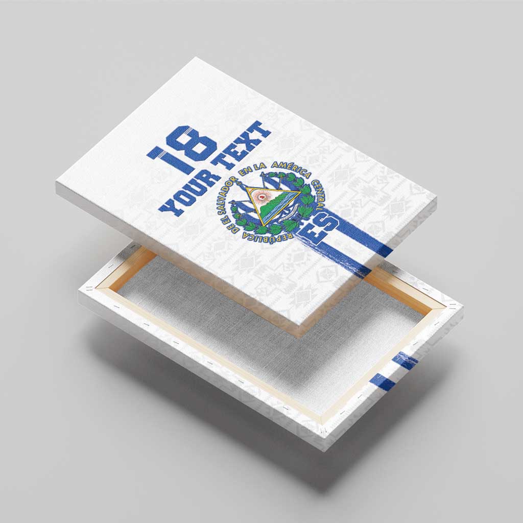 Custom El Salvador Football Canvas Wall Art La Selecta Sporty Style - Wonder Print Shop