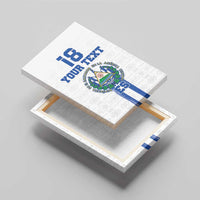 Custom El Salvador Football Canvas Wall Art La Selecta Sporty Style - Wonder Print Shop