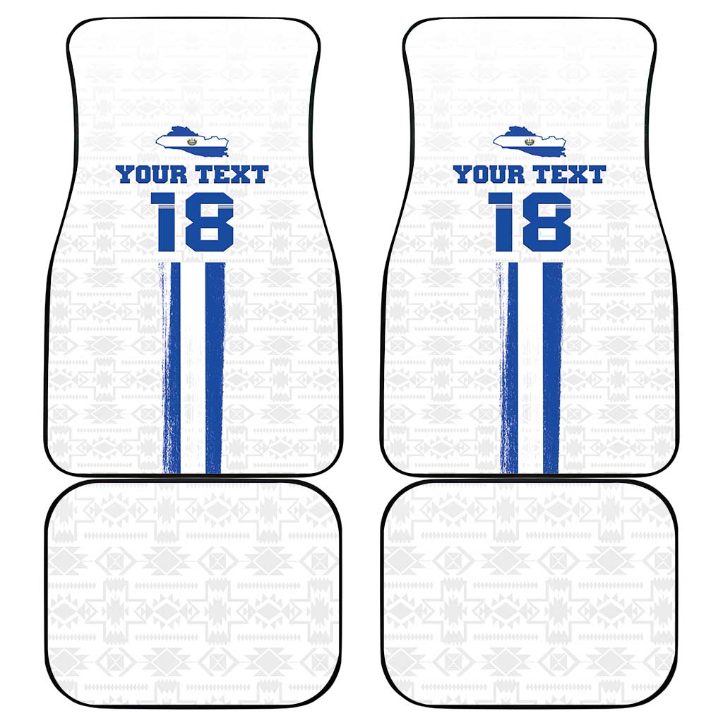 Custom El Salvador Football Car Mats La Selecta Sporty Style - Wonder Print Shop