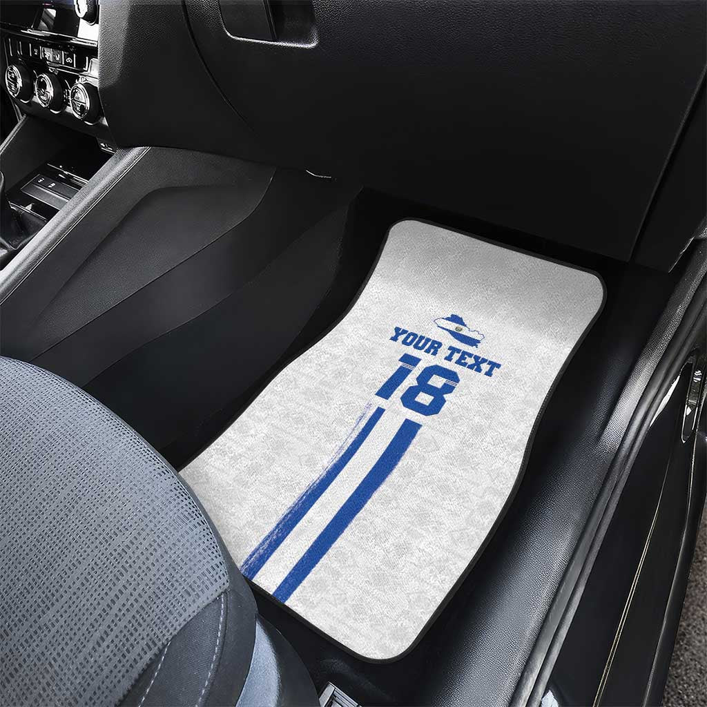 Custom El Salvador Football Car Mats La Selecta Sporty Style - Wonder Print Shop