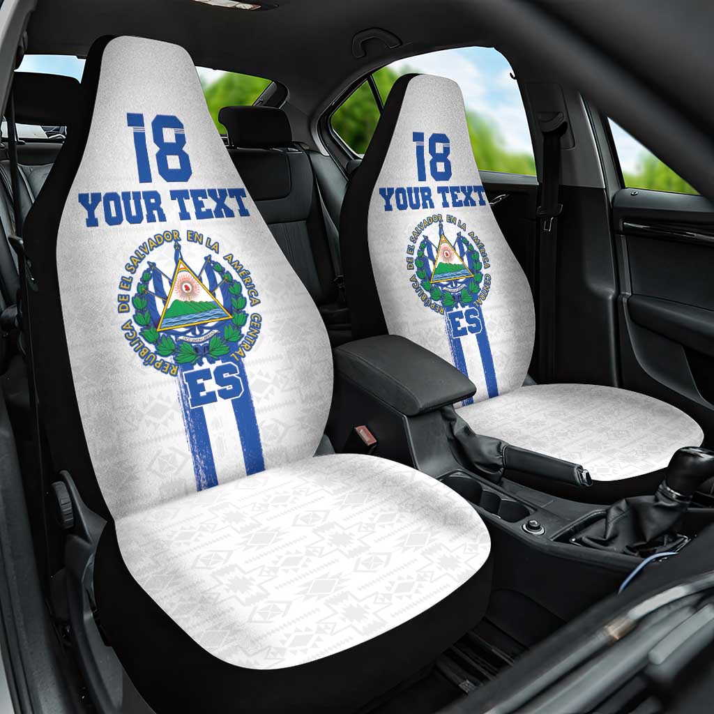 Custom El Salvador Football Car Seat Cover La Selecta Sporty Style - Wonder Print Shop