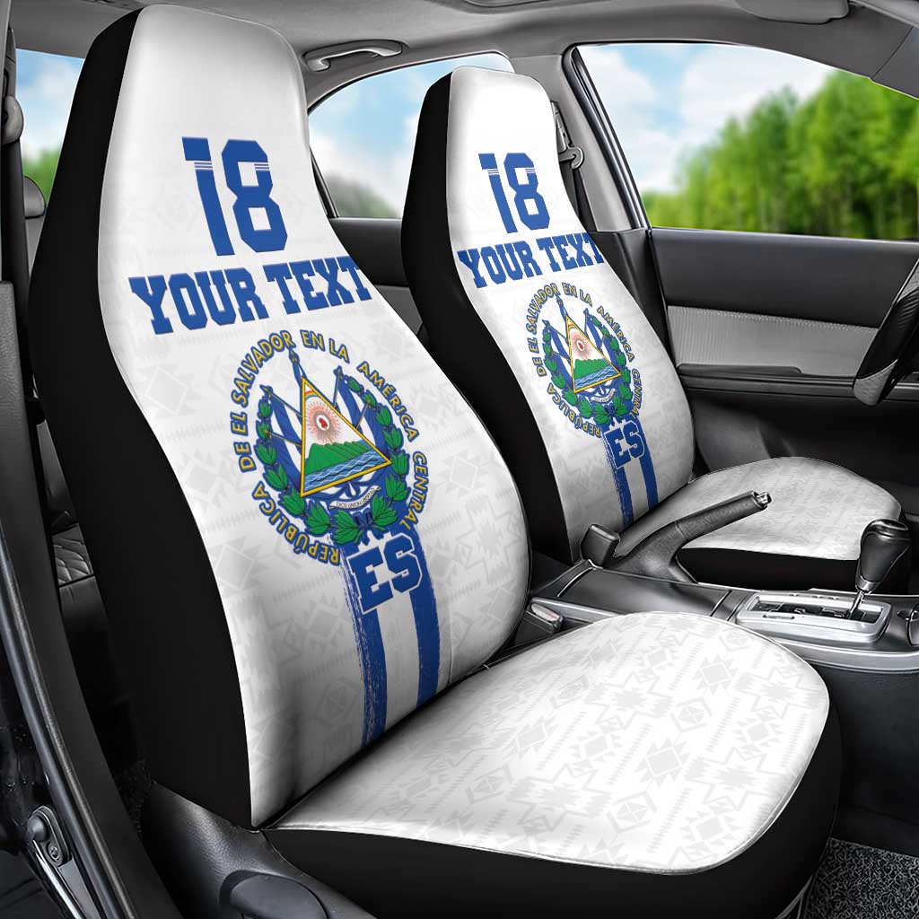 Custom El Salvador Football Car Seat Cover La Selecta Sporty Style - Wonder Print Shop