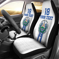 Custom El Salvador Football Car Seat Cover La Selecta Sporty Style - Wonder Print Shop
