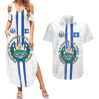 Custom El Salvador Football Couples Matching Summer Maxi Dress and Hawaiian Shirt La Selecta Sporty Style - Wonder Print Shop