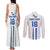 Custom El Salvador Football Couples Matching Tank Maxi Dress and Long Sleeve Button Shirt La Selecta Sporty Style - Wonder Print Shop