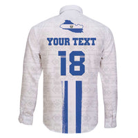 Custom El Salvador Football Family Matching Long Sleeve Bodycon Dress and Hawaiian Shirt La Selecta Sporty Style - Wonder Print Shop