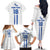 Custom El Salvador Football Family Matching Off The Shoulder Long Sleeve Dress and Hawaiian Shirt La Selecta Sporty Style - Wonder Print Shop